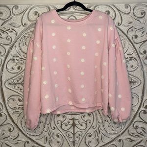 Blu Pepper long sleeve polka dot blouse. NWOT Small.